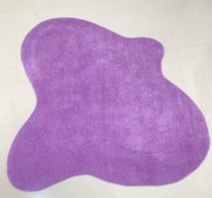 irregular design rug for living room.